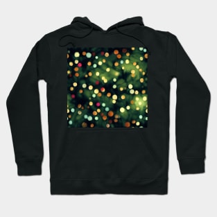 Christmas Tree Watercolor Bokeh Christmas Lights Design Hoodie